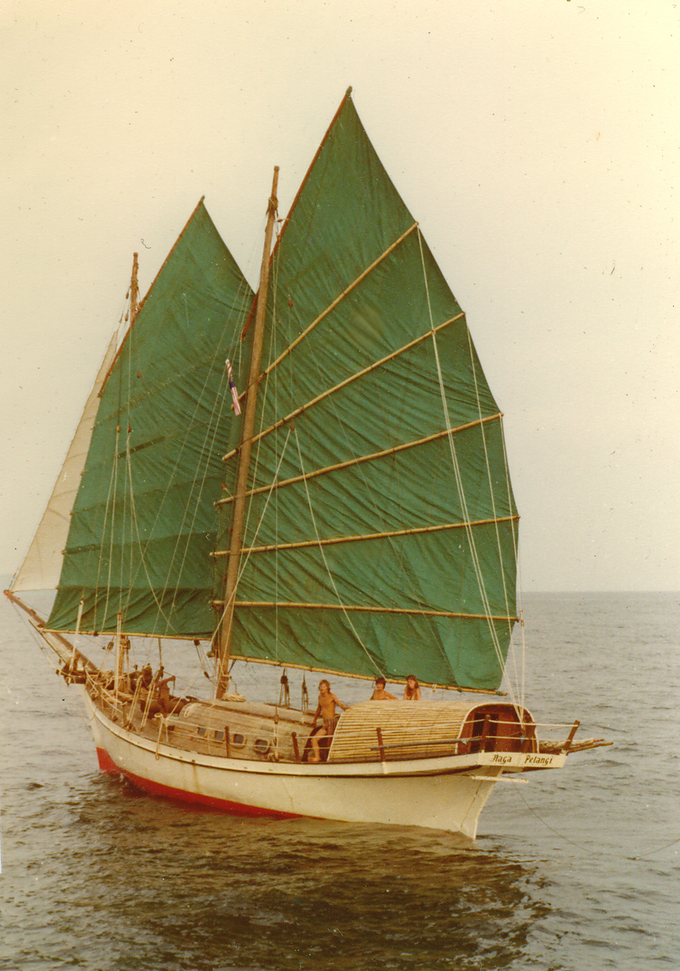 Naga Pelangi, maiden journey, Terengganu to Pulau Kapas, 1981