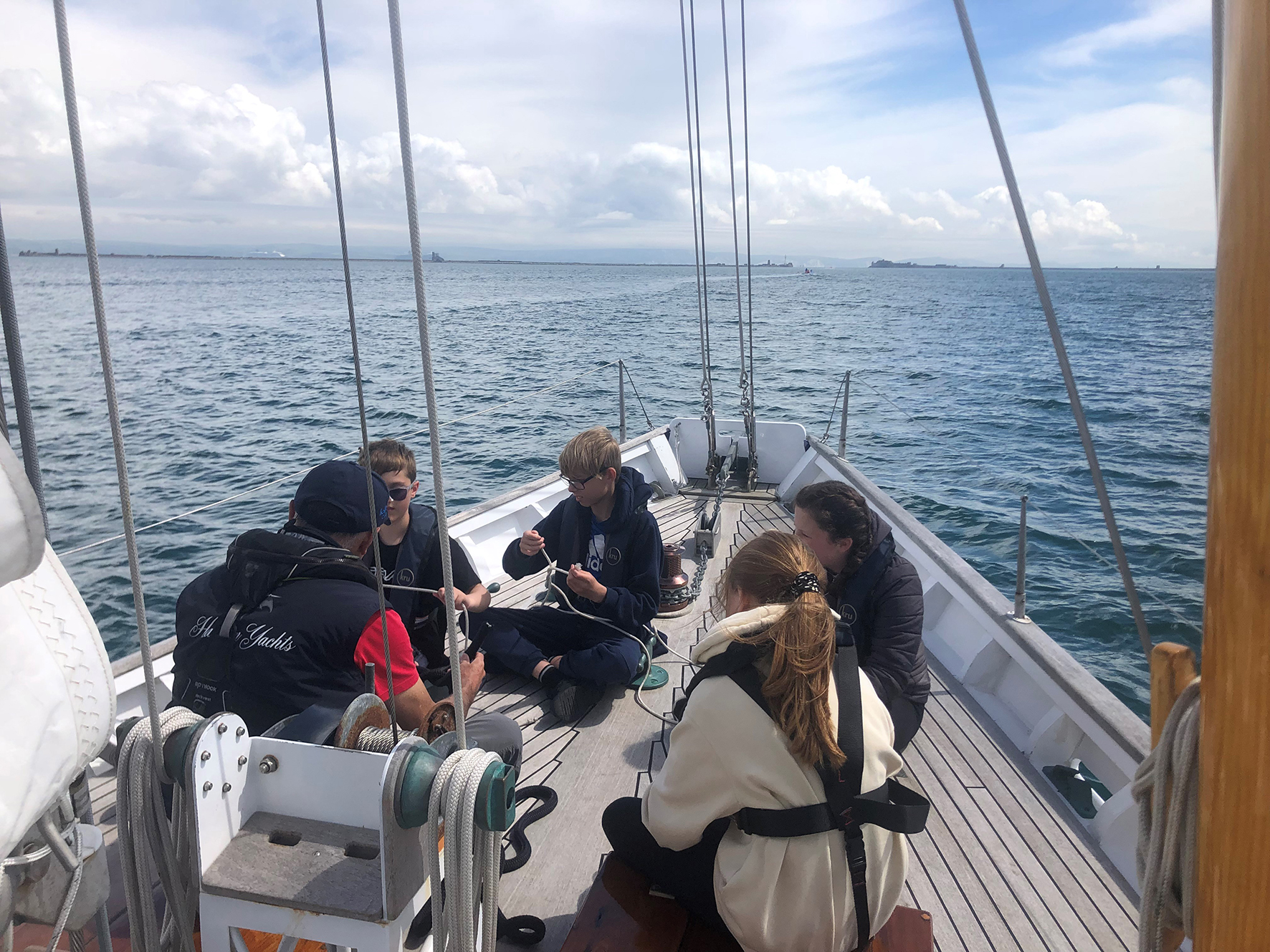 Picture shows last year’s cohort absorbing the Boleh experience off the Dorset coast.
